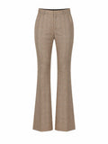 Pantalone Svasato In Lana Pied De Poule Principe Di Galles