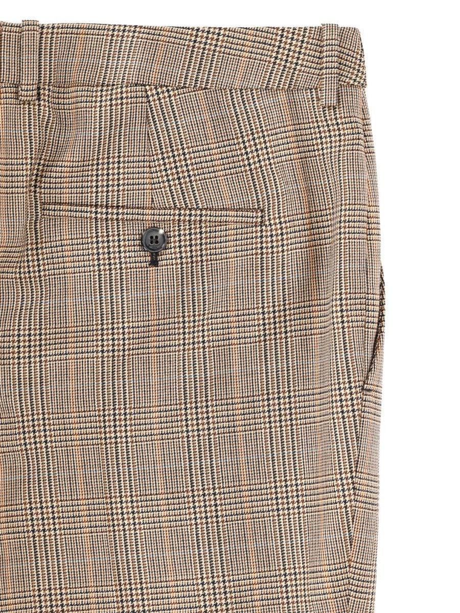Pantalone Svasato In Lana Pied De Poule Principe Di Galles 4