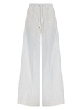 PANTALONE TRAFORATO CON RICAMO SANGALLO