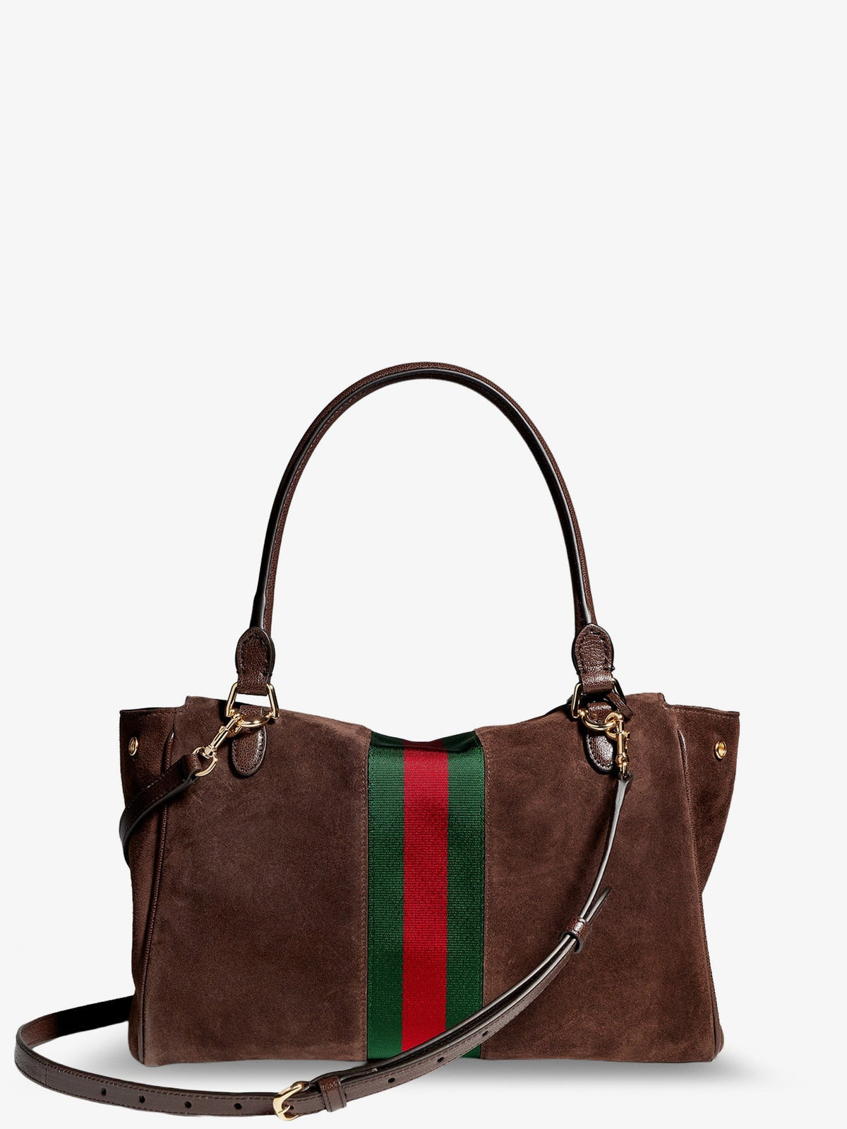 Paparazzo suede handbag with iconic Web Detail on the front 2