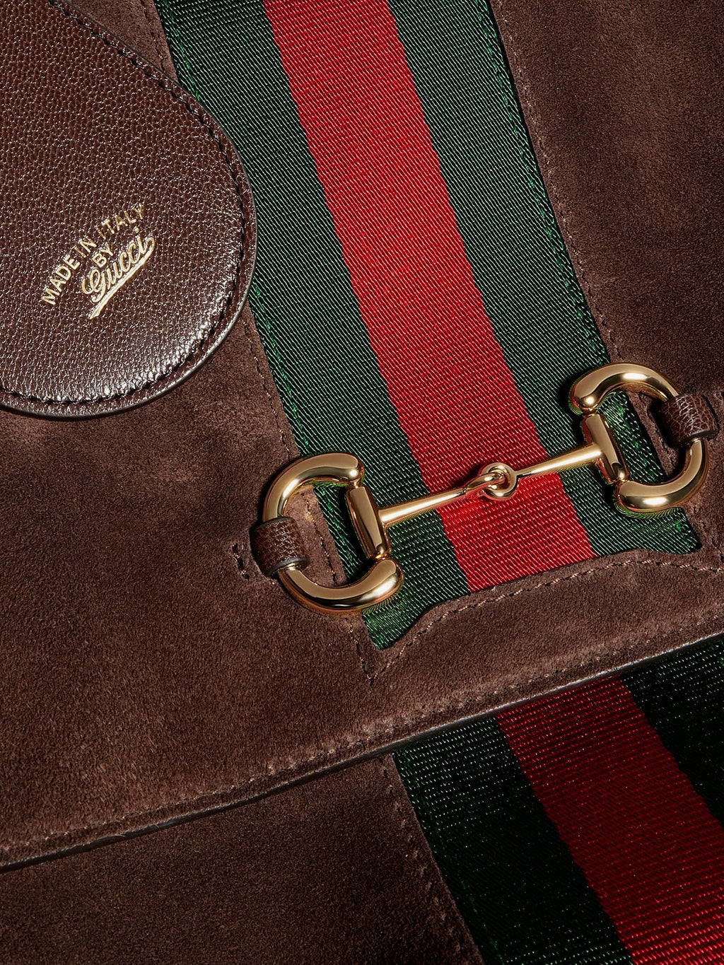 Paparazzo suede handbag with iconic Web Detail on the front 4