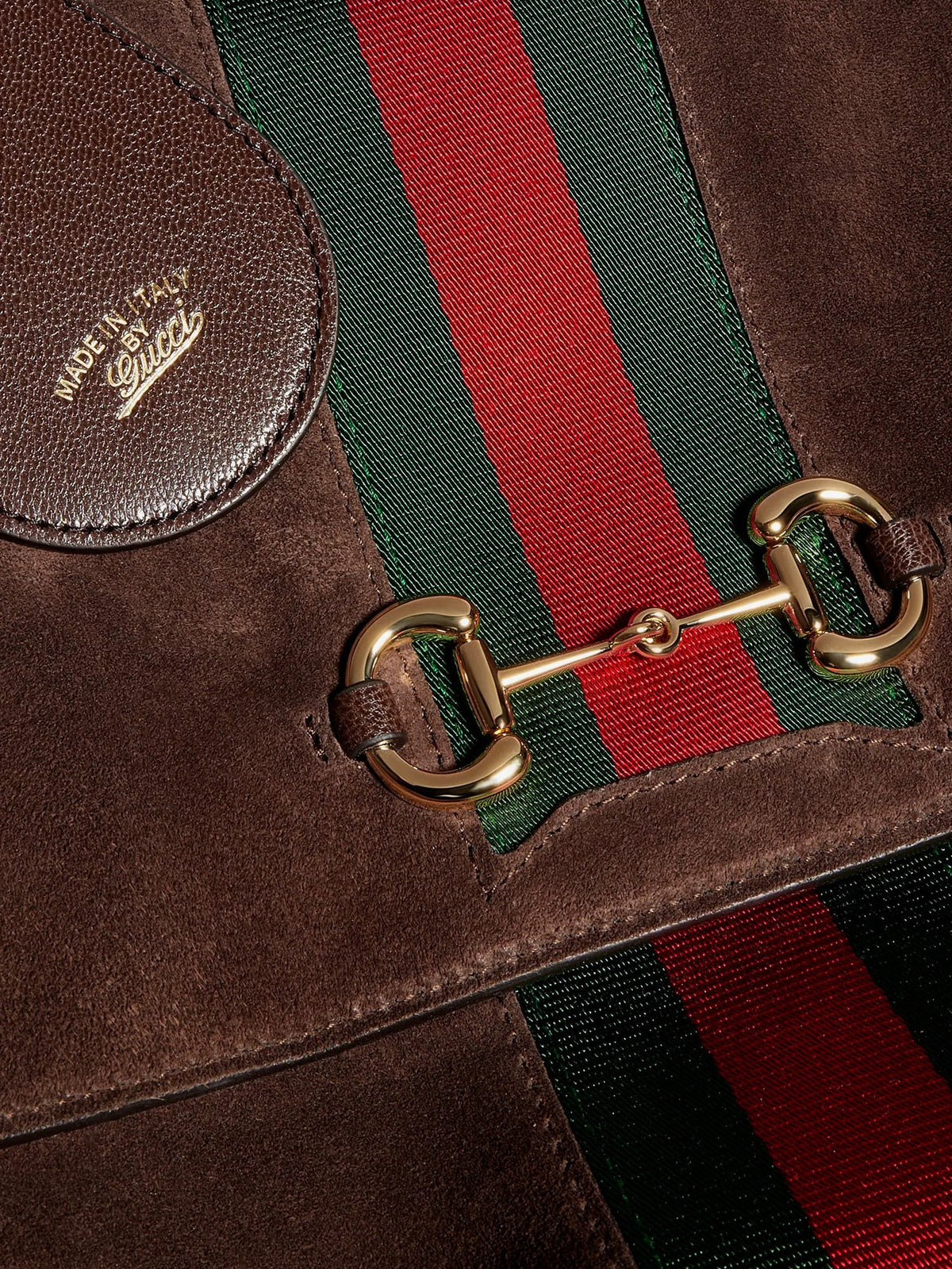Paparazzo suede handbag with iconic Web Detail on the front 4
