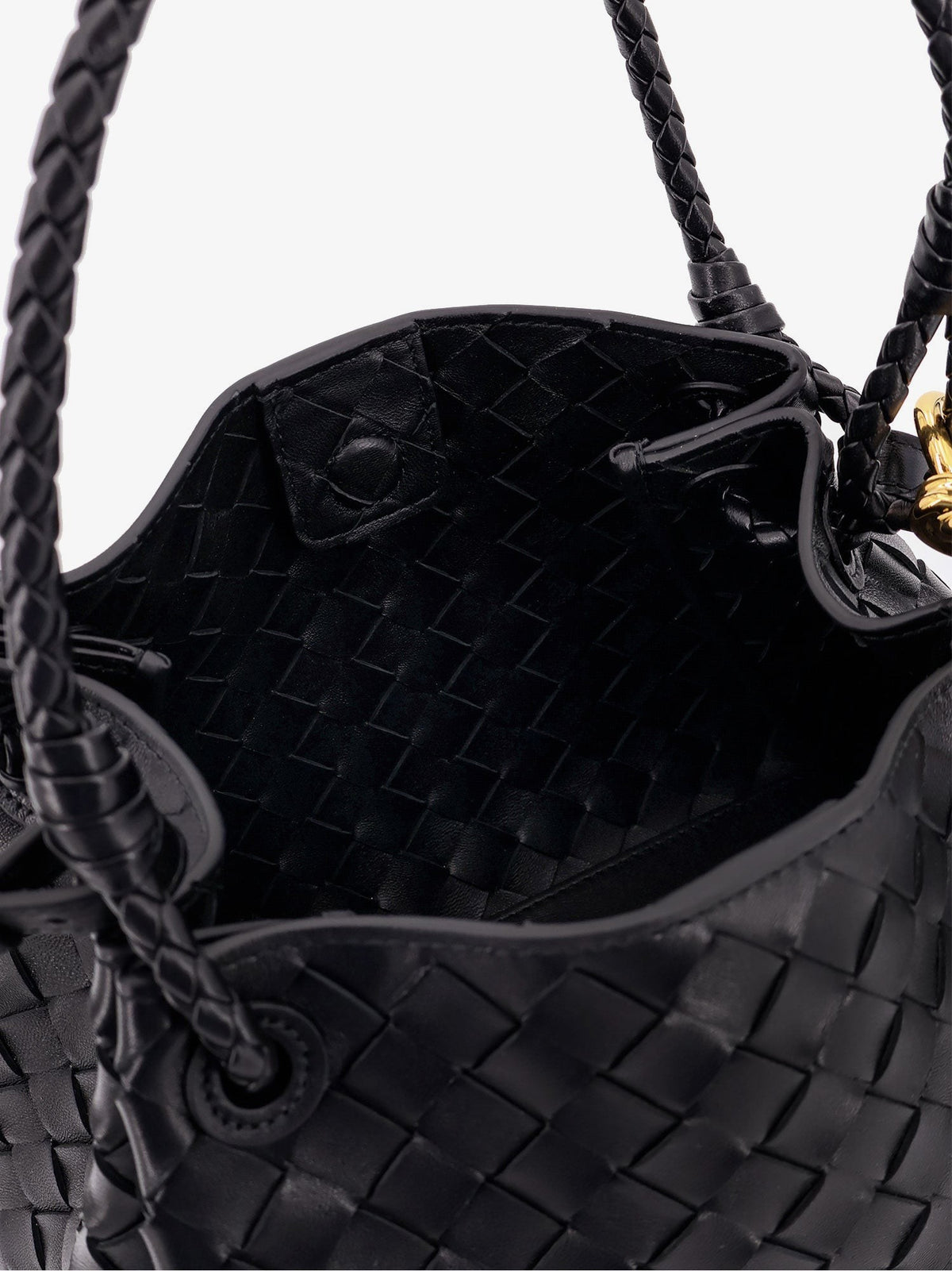 Parachute leather shoulder bag with Intrecciato motif and Knot detail 4