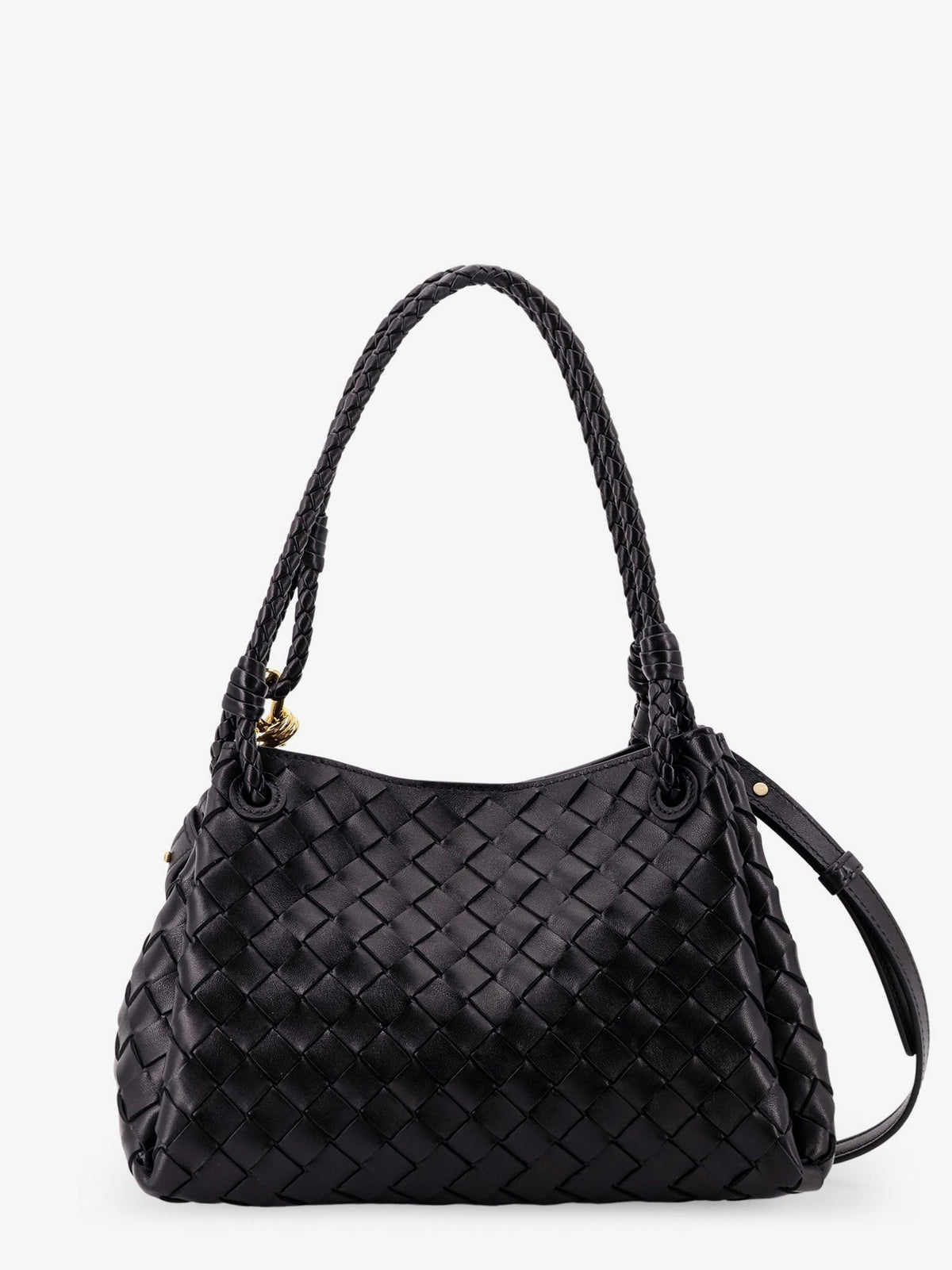 Parachute leather shoulder bag with Intrecciato motif and Knot detail 2