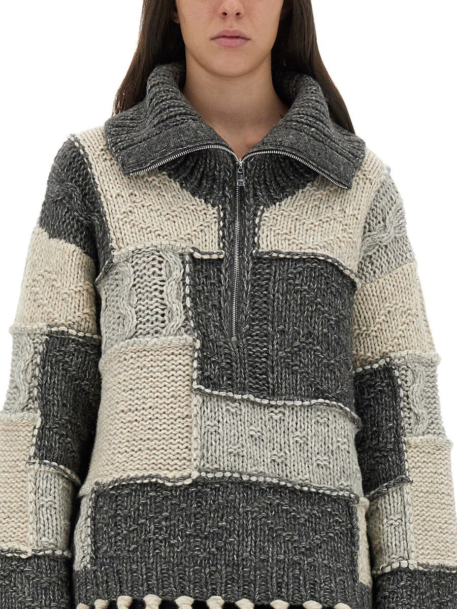 PATCHWORK JERSEY WITH BANGS 4