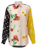 Patchwork print shirt