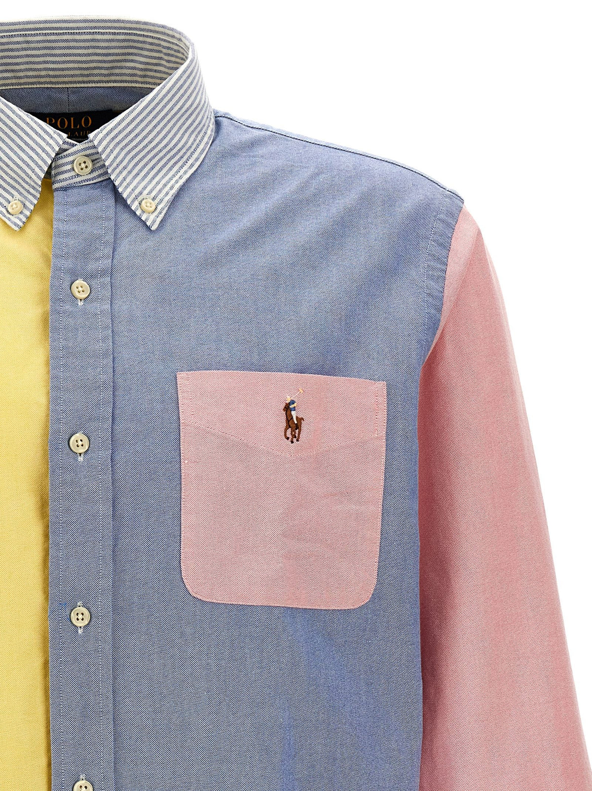 Patchwork shirt with logo embroidery 3