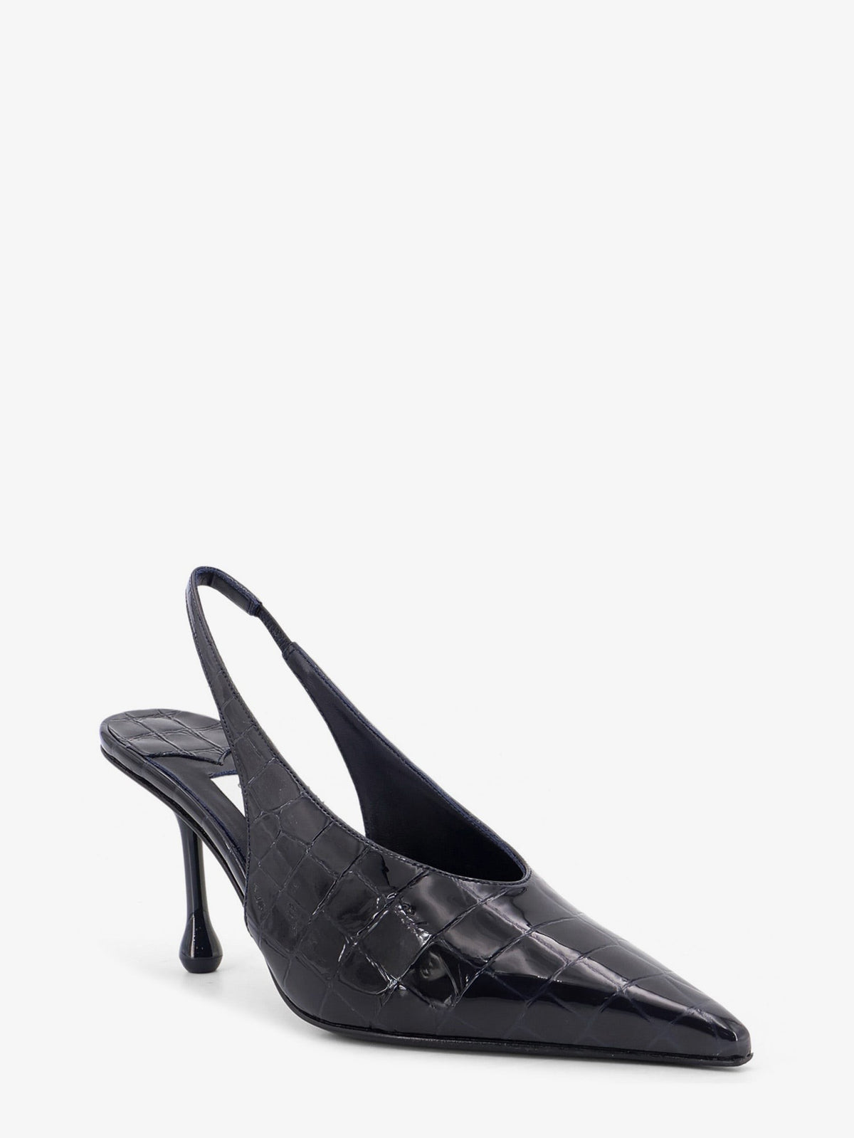 Patent leather pumps with crocodile print 2