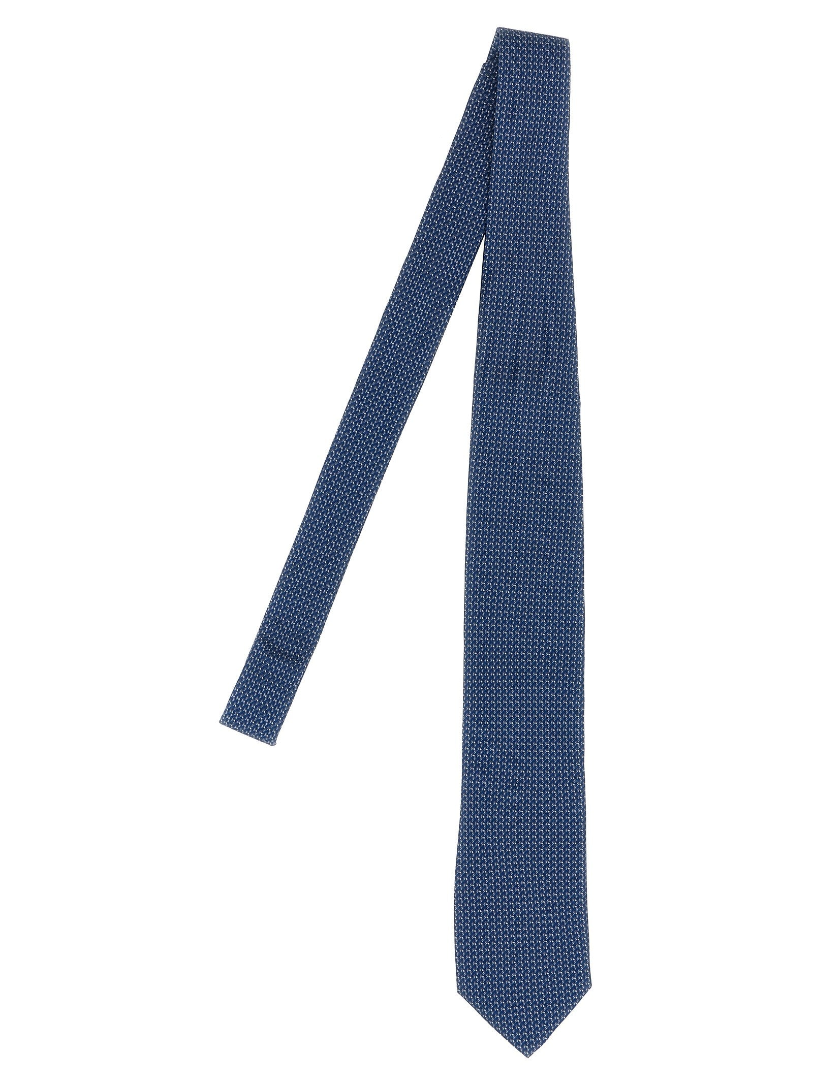 Patterned silk tie