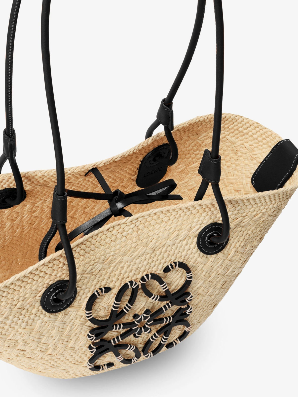 Paula's Ibiza-Anagram palm leaves and leather shoulder bag 5