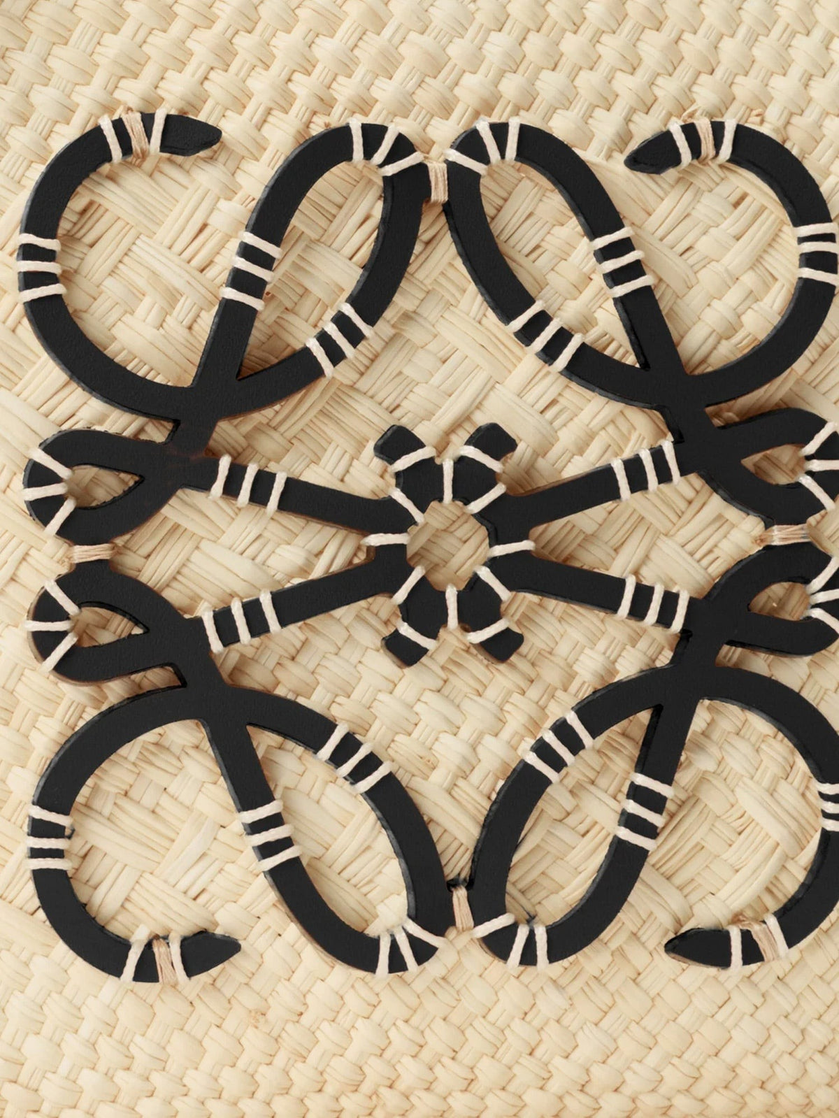 Paula's Ibiza-Anagram palm leaves and leather shoulder bag 4