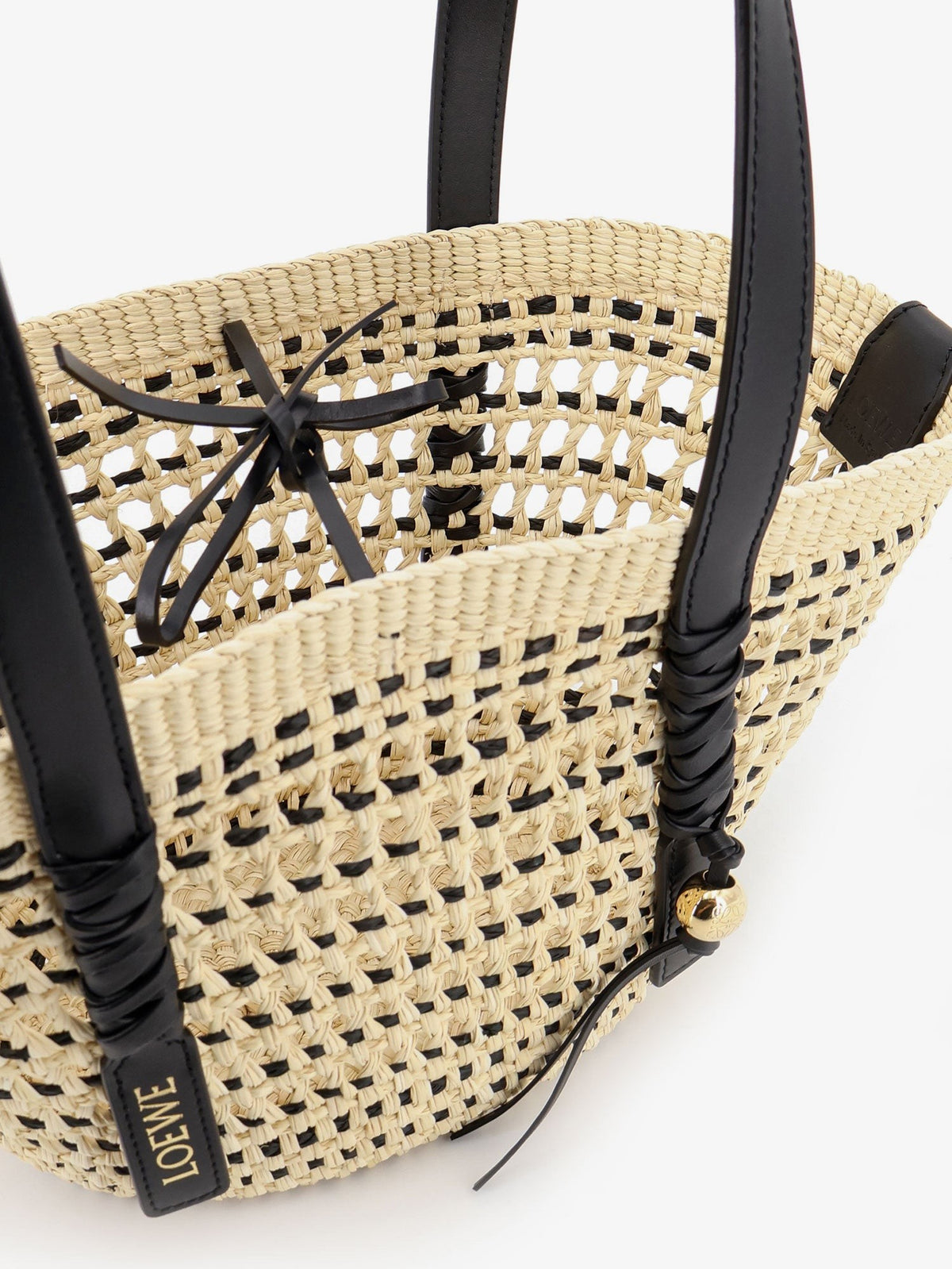 Paula's Ibiza -Braid Basket Small Iraca Palm Leaf Shoulder Bag 5