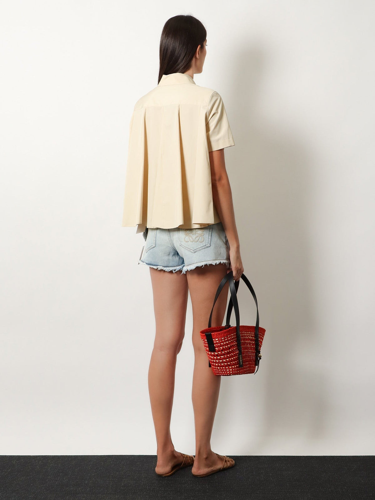 Paula's Ibiza -Braid Basket Small Small Iraca Palm Leaf Shoulder Bag 2