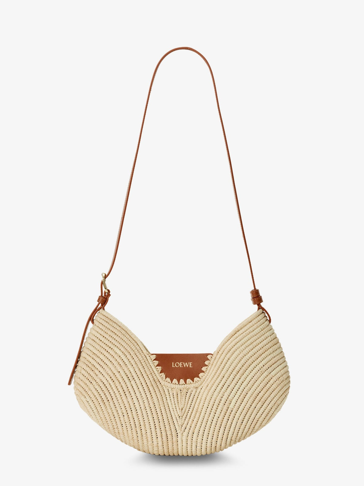 Paula's Ibiza-Swing leather and raffia shoulder bag 3