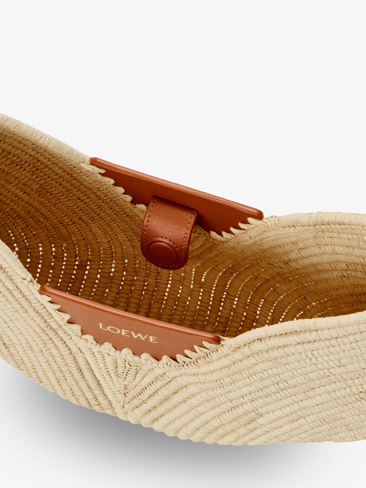 Paula's Ibiza-Swing leather and raffia shoulder bag 5