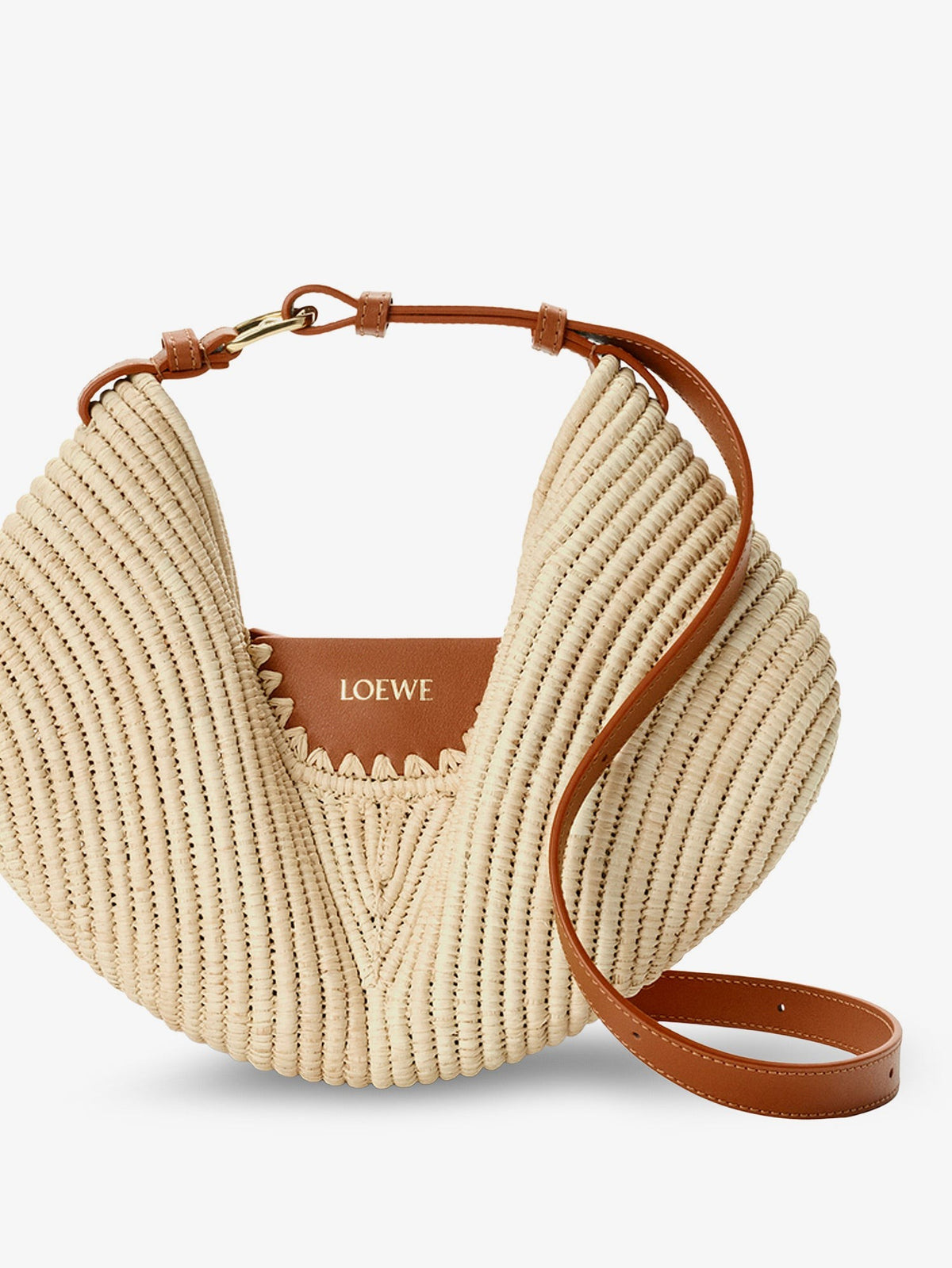 Paula's Ibiza-Swing leather and raffia shoulder bag 4