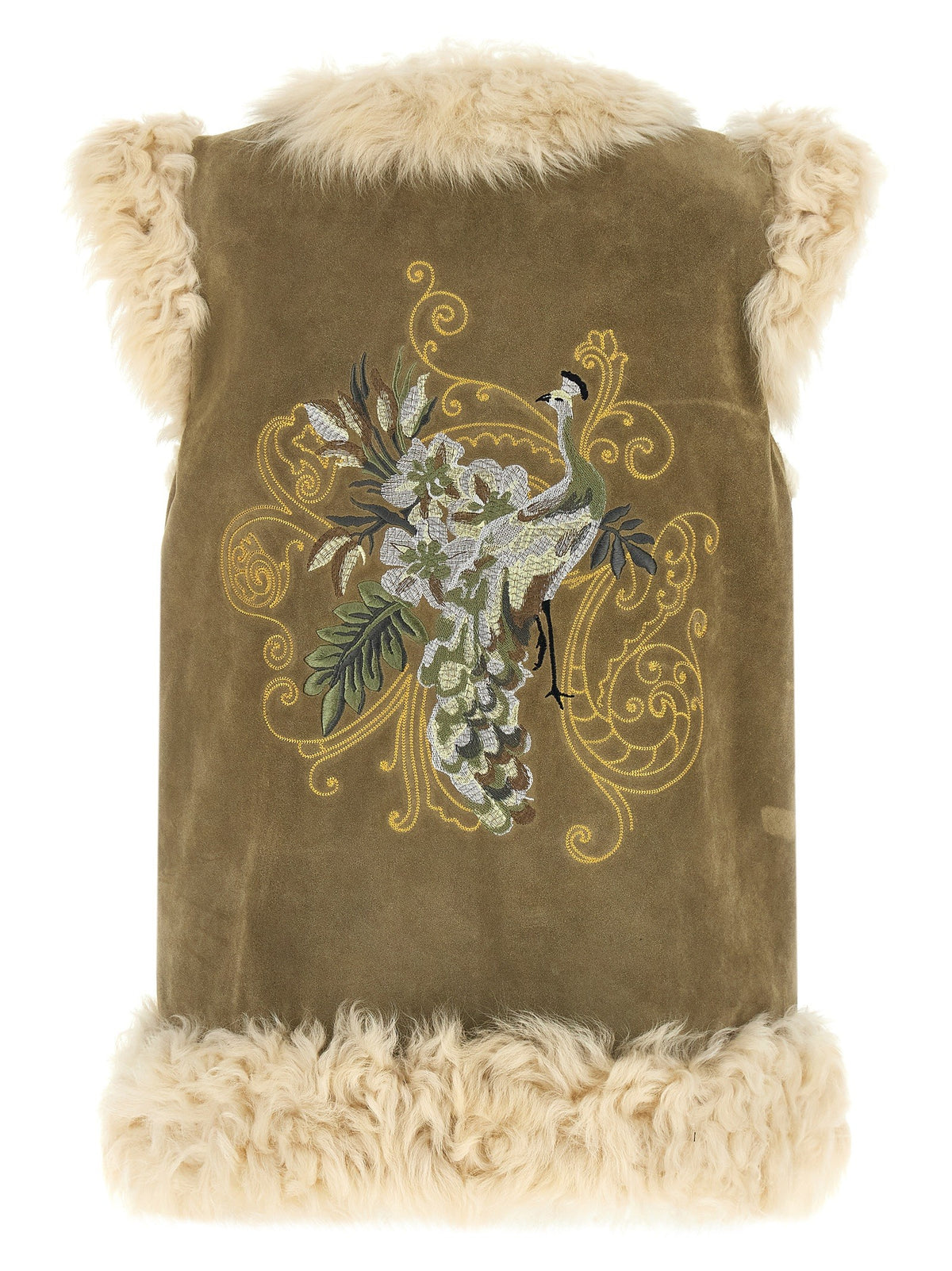 Peacock embroidery vest 2