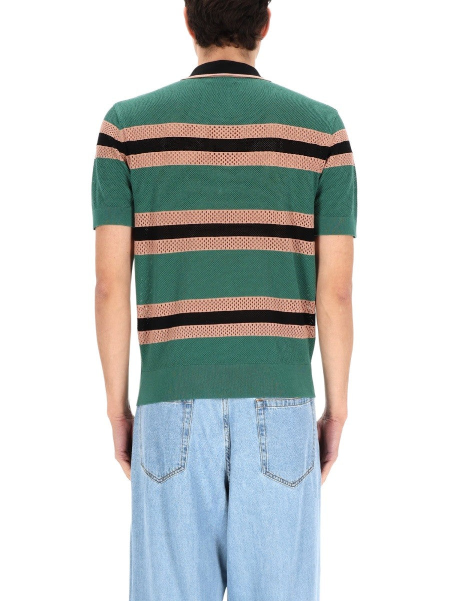 PERFORATED "MERCY STRIPE" POLO SHIRT 4