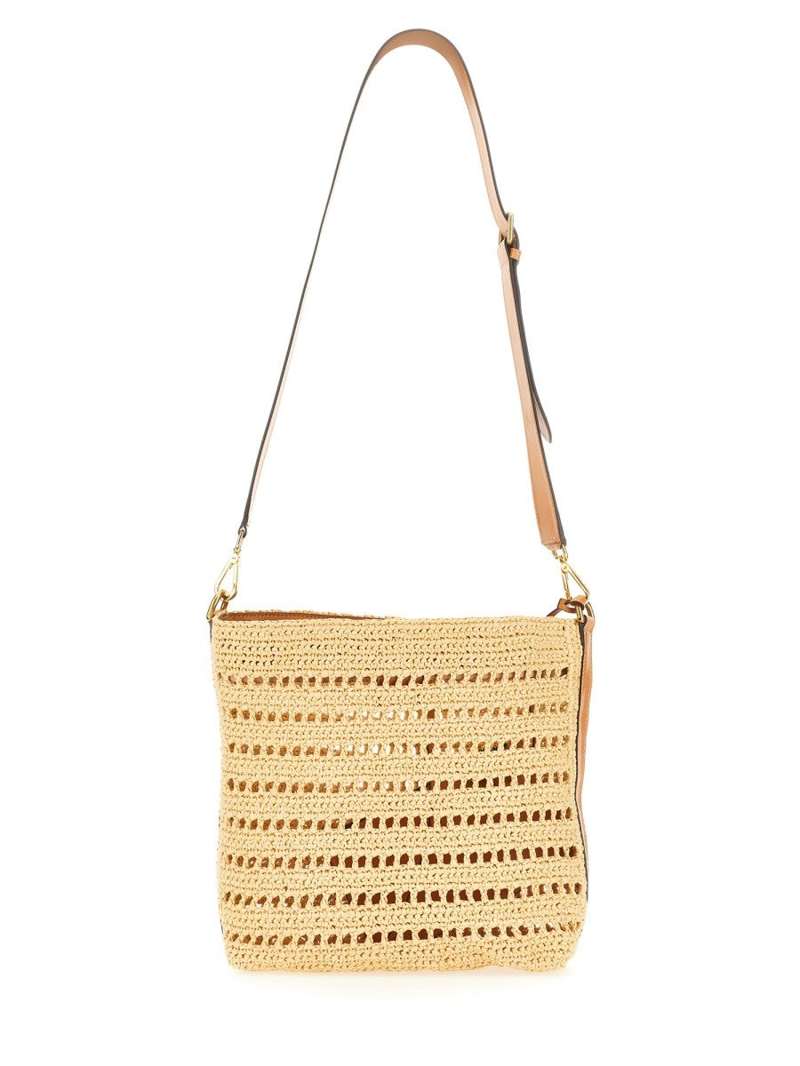 PERFORATED RAFFIA SHOULDER BAG 2