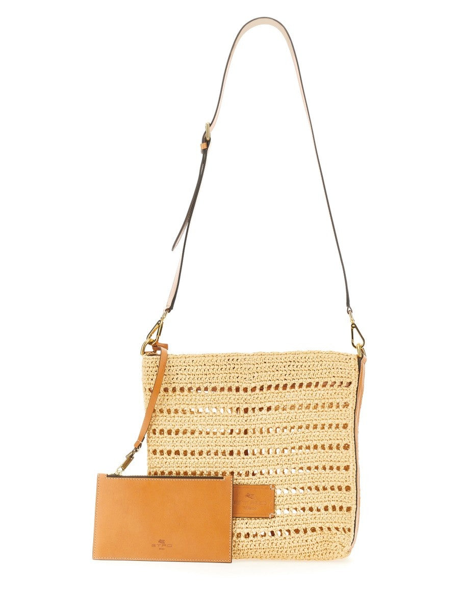 PERFORATED RAFFIA SHOULDER BAG 3