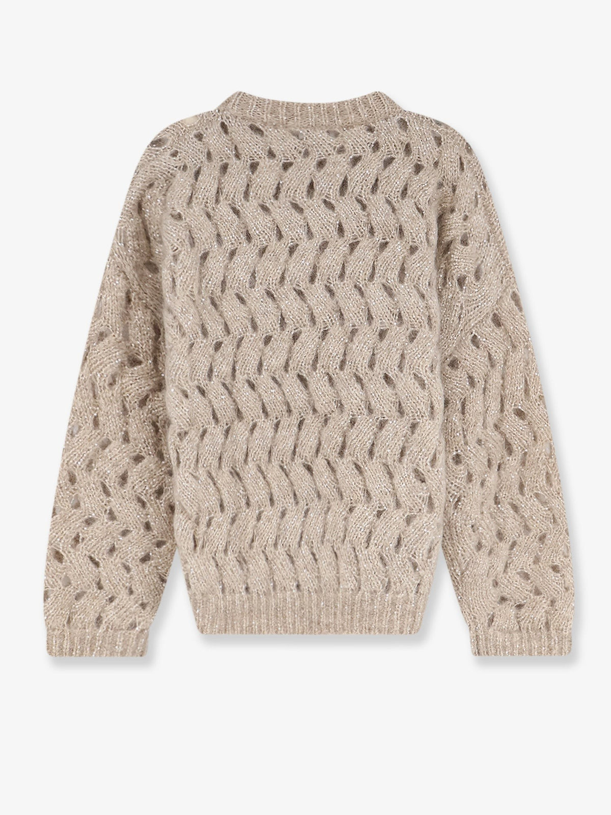 Perforated sweater with micro sequins 2