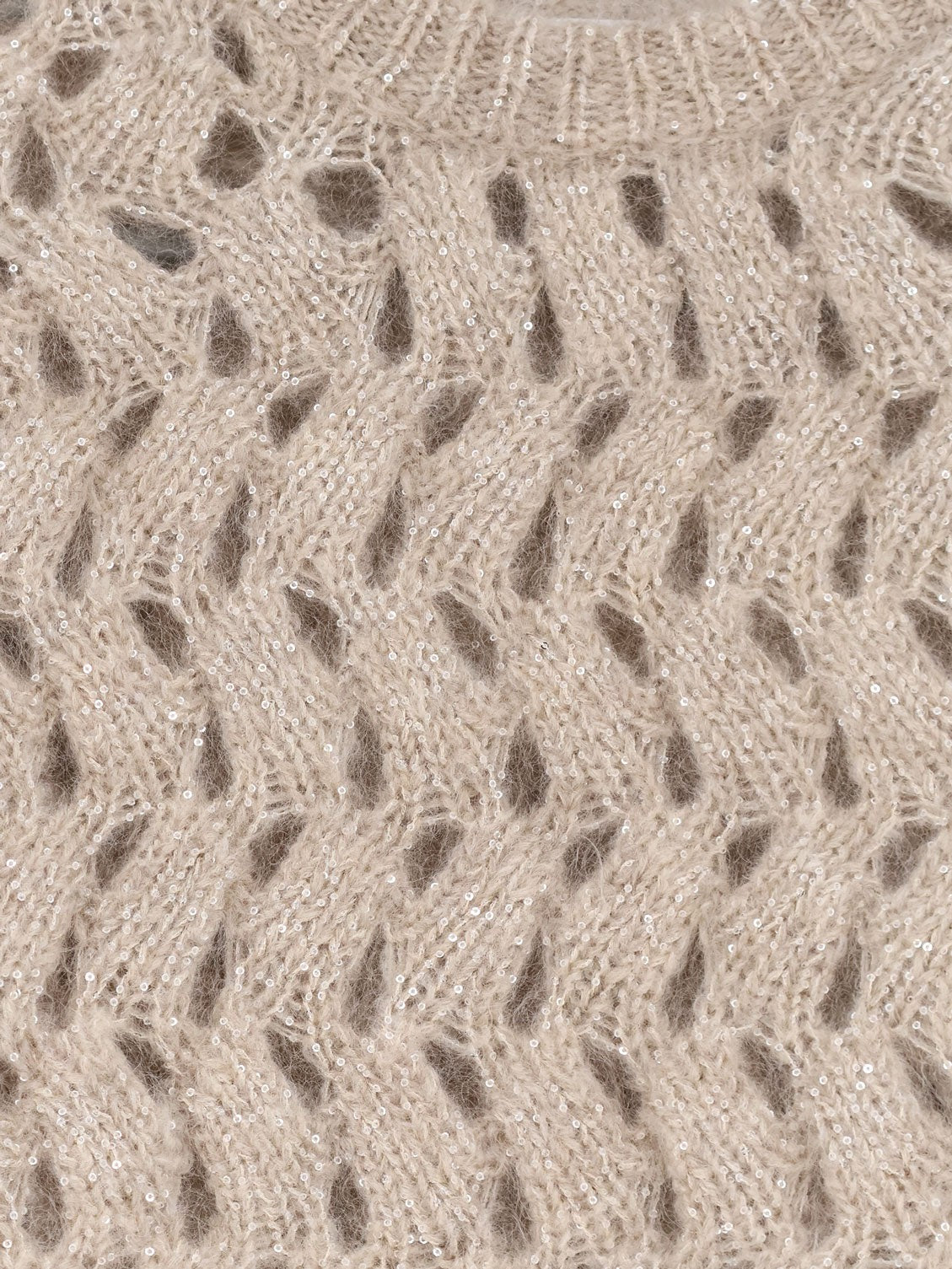 Perforated sweater with micro sequins 3