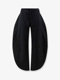 Petal trousers in black denim