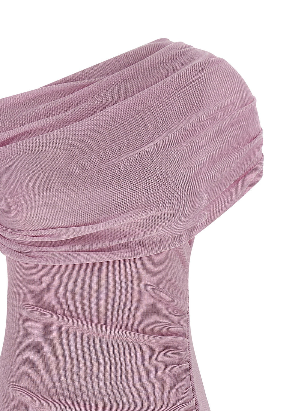 'Pink Cotton Draped Knit Midi' dress 3