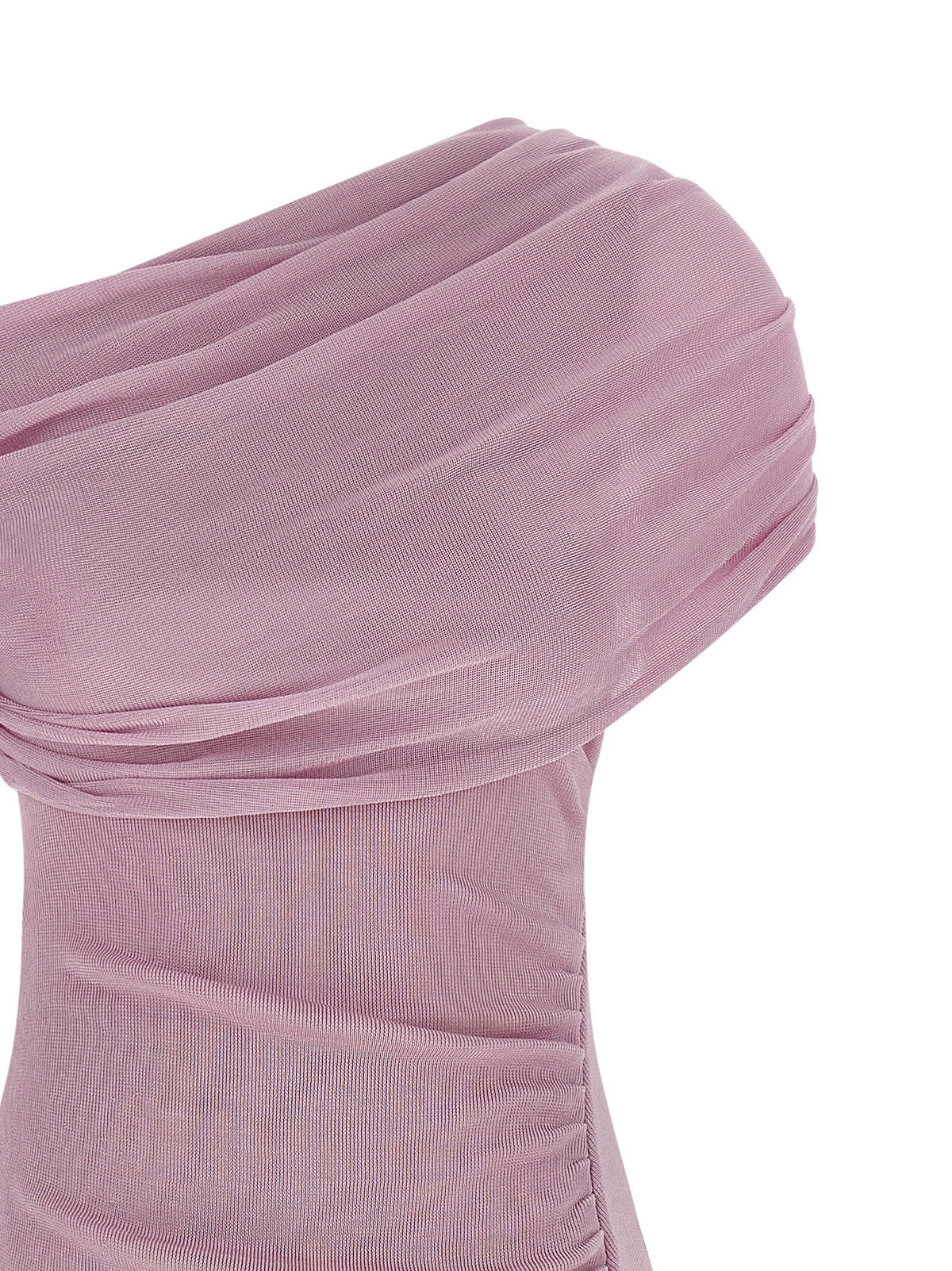 'Pink Cotton Draped Knit Midi' dress 3