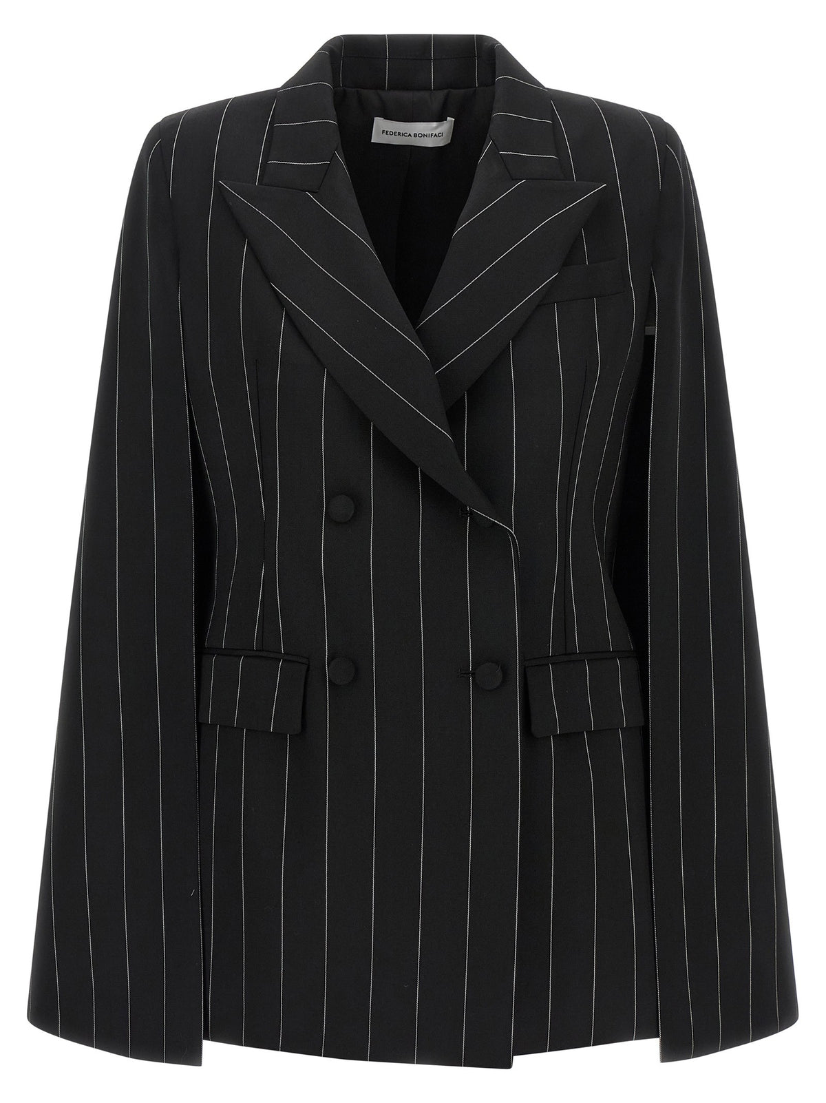 Pinstripe 'Tuxedo' cape