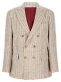 Pinstripe twill blazer