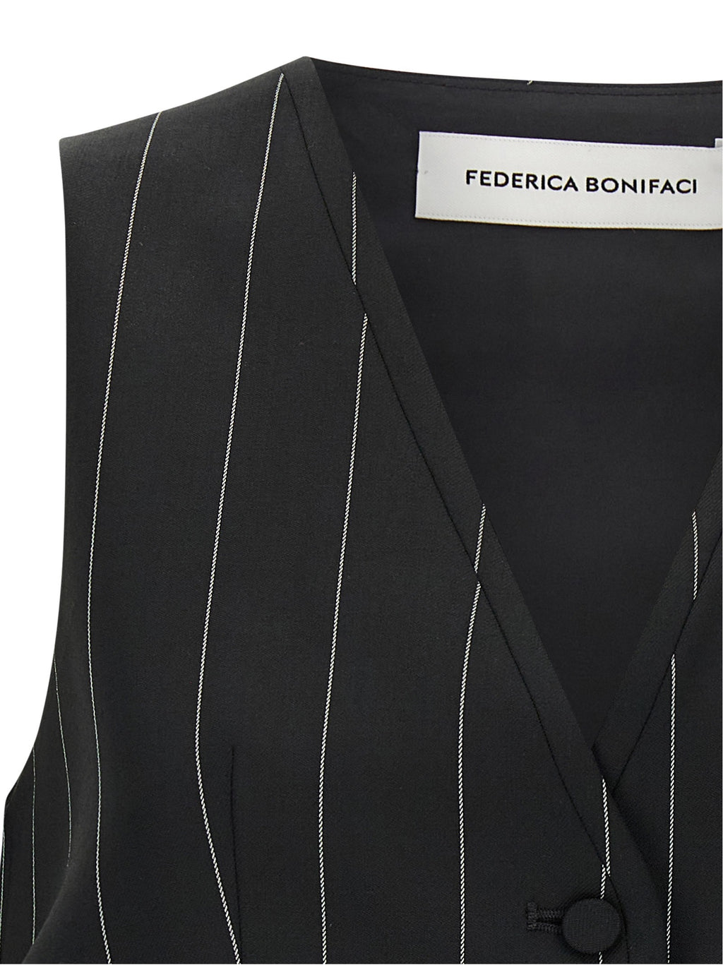 Pinstriped crop vest 3
