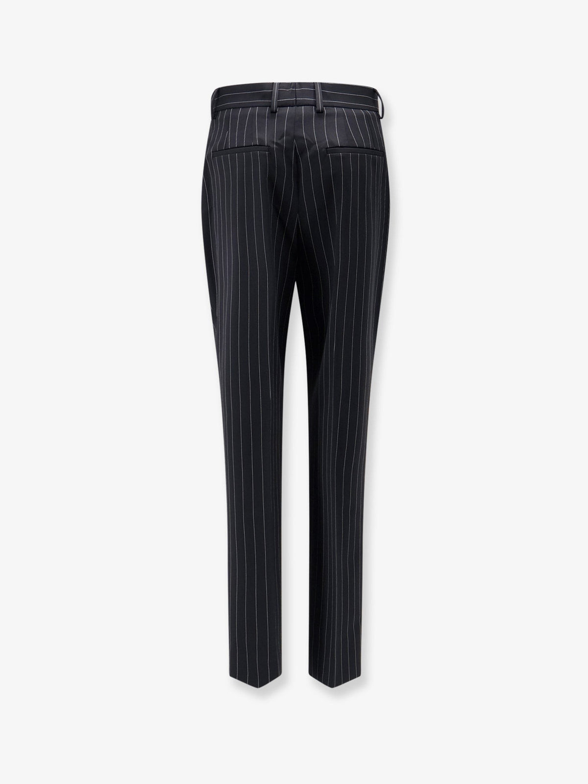 Pinstriped stretch wool trousers 2