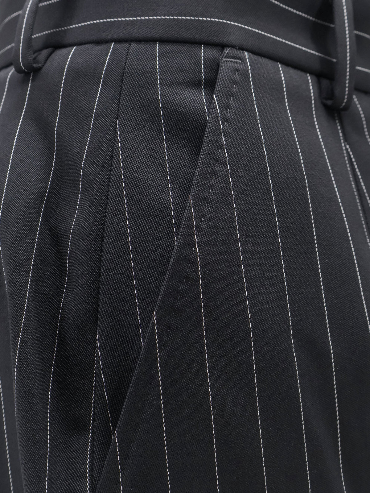 Pinstriped stretch wool trousers 3
