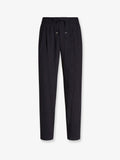 Pinstriped wool jogging trousers