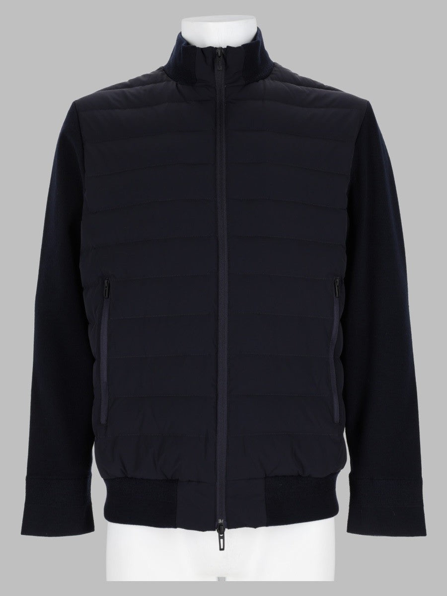 Piumino in Nylon con Maniche in Maglia "Travel Essential"