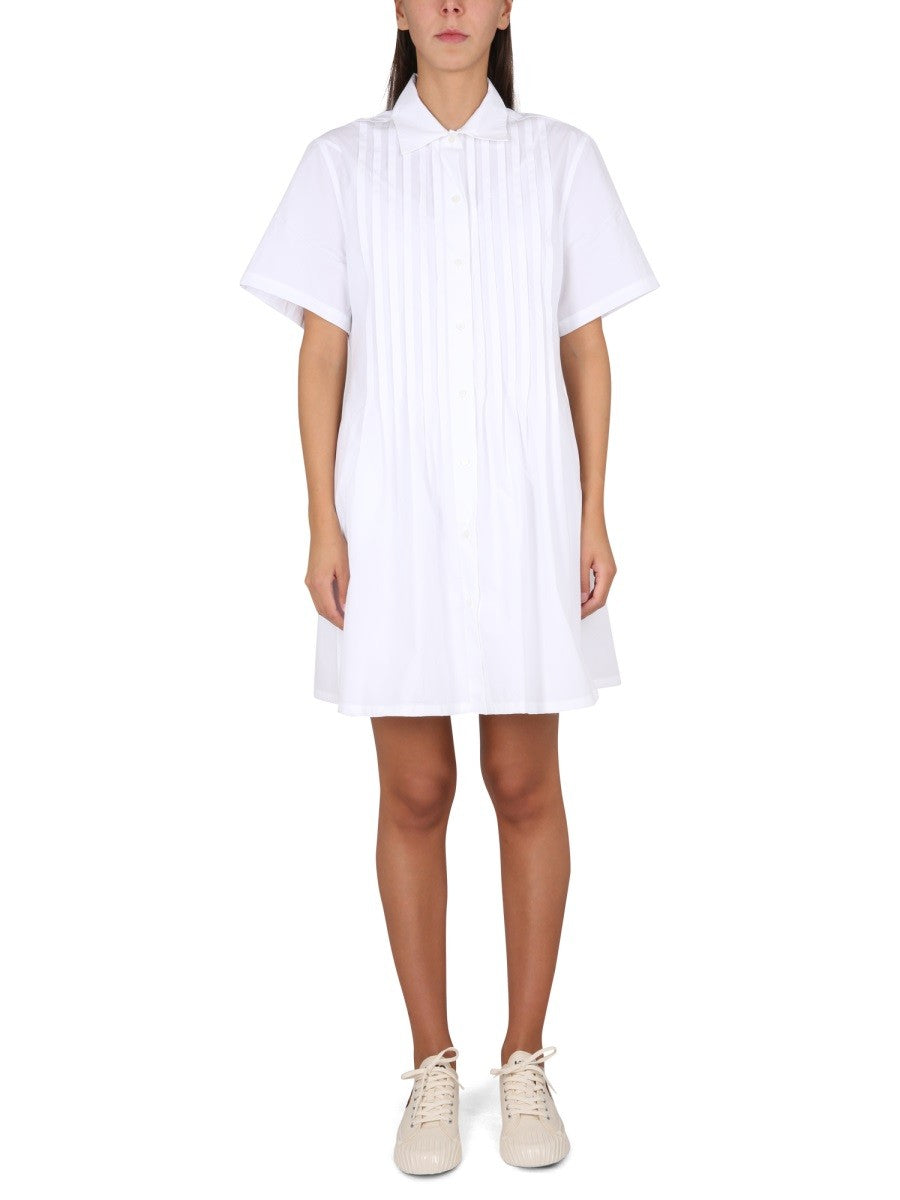 PLEATED CHEMISE DRESS