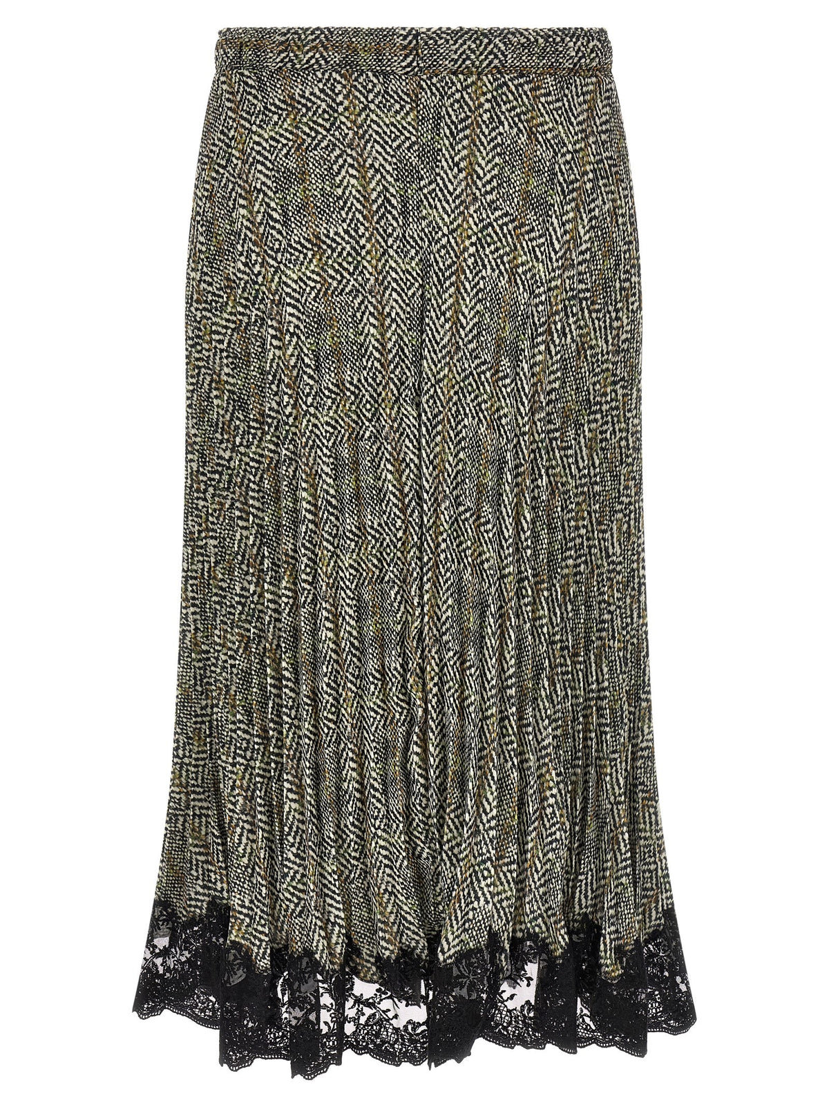 Pleated skirt with lace 2