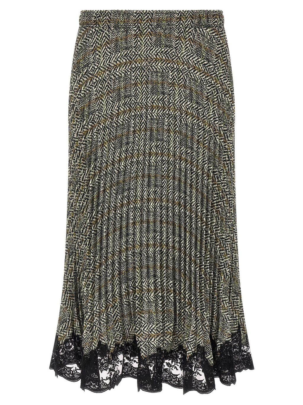 Pleated skirt with lace