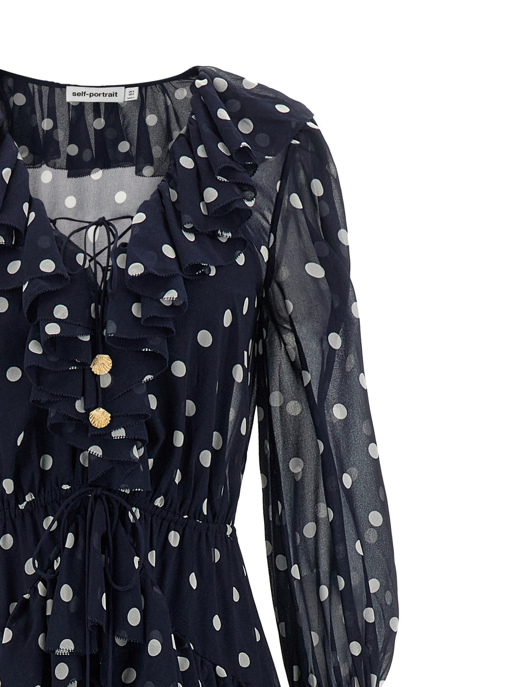 'Polka Dot Georgette Ruffle Maxi' dress 3