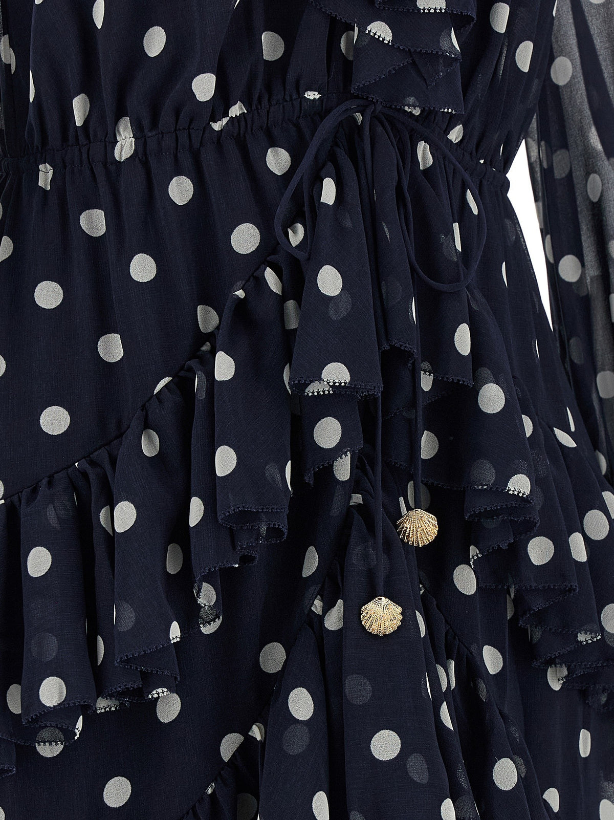 'Polka Dot Georgette Ruffle Maxi' dress 4