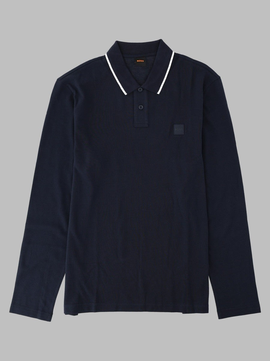 Polo A Manica Lunga Con Logo