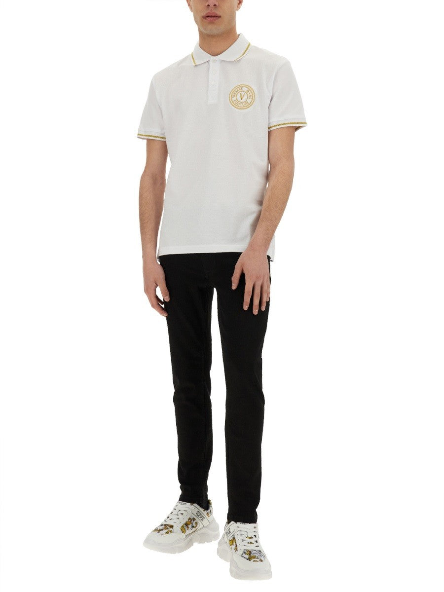 POLO IN COTONE CON V-EMBLEM 2