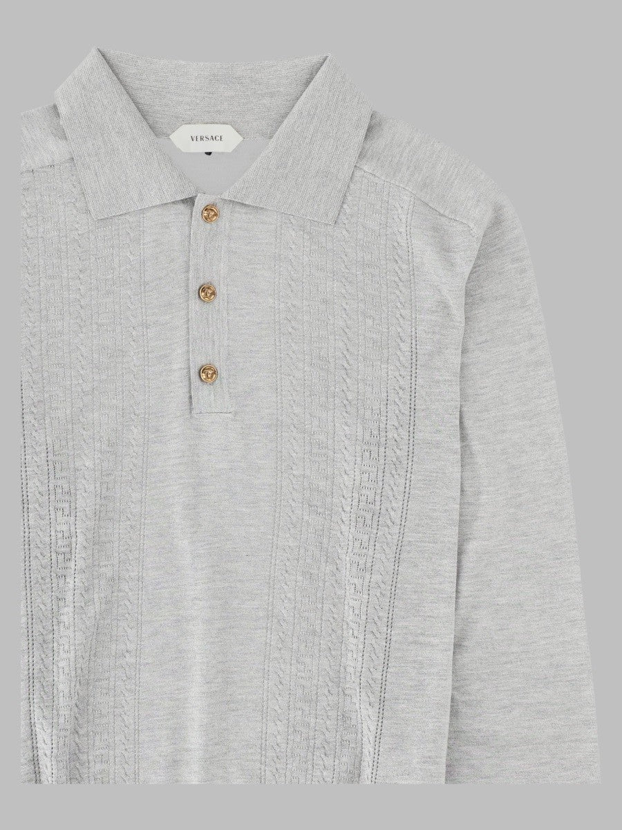 Polo In Maglia Di Seta e Cotone 2