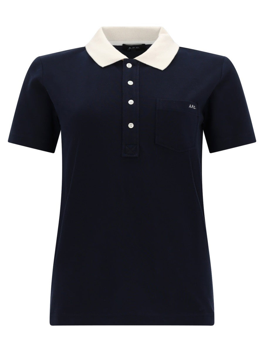 POLO SHIRT WITH LOGO AND CONTRASTING COLLAR