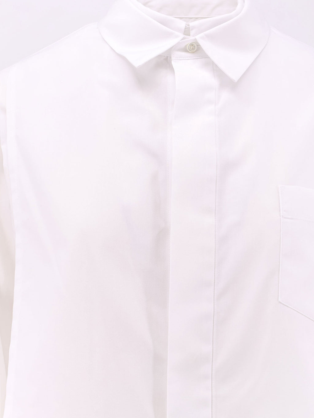 Poplin shirt with front panel 3