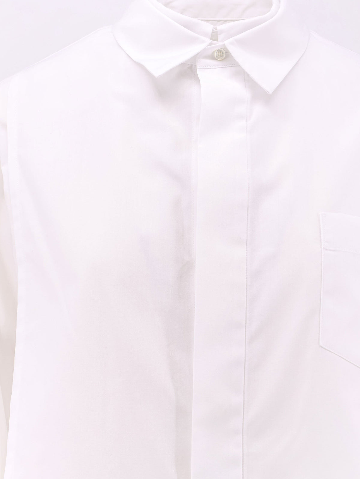 Poplin shirt with front panel 3