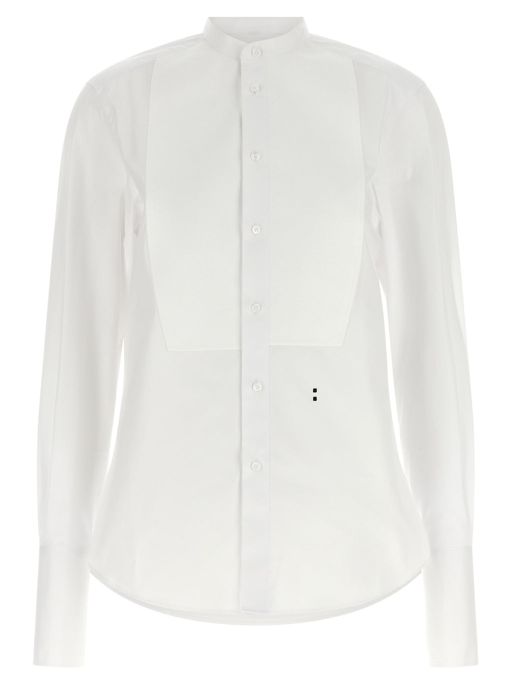 poplin shirt with plastron piqué