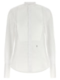 poplin shirt with plastron piqué