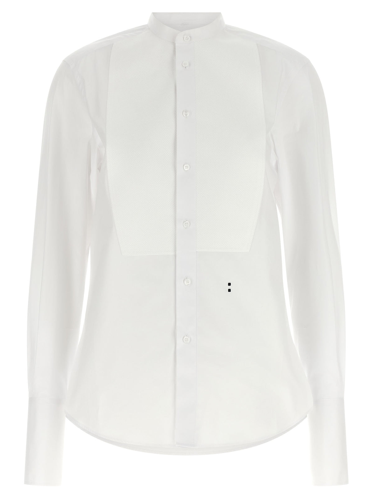 poplin shirt with plastron piqué
